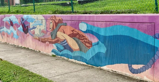 examples of streetside murals - four